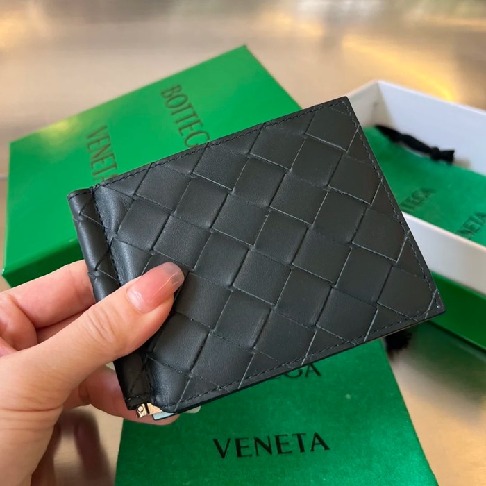 BOTTEGA VENETA BV 592626 新作マネークリップ 編み牛皮 11.5x9x0.5cm サイズ:11.5x9x0.5cm