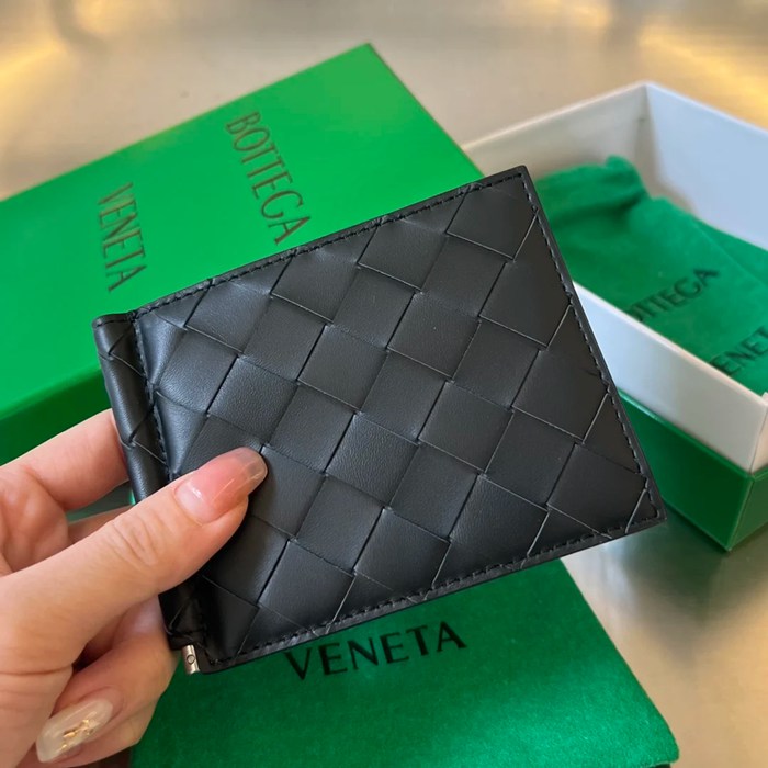 BOTTEGA VENETA BV 592626 新作マネークリップ 編み牛皮 11.5x9x0.5cm サイズ:11.5x9x0.5cm