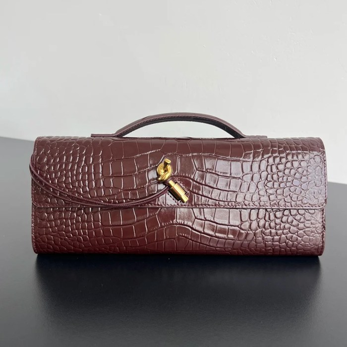 BOTTEGA VENETA BV 741511 クラッチバッグ ワニ紋羊革 31x13cm サイズ:31x13cm