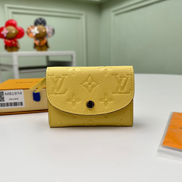LOUIS VUITTON M81974 ロザリーゼロ財布 モノグラムアンプラント イエロー サイズ:11x8x2.5cm