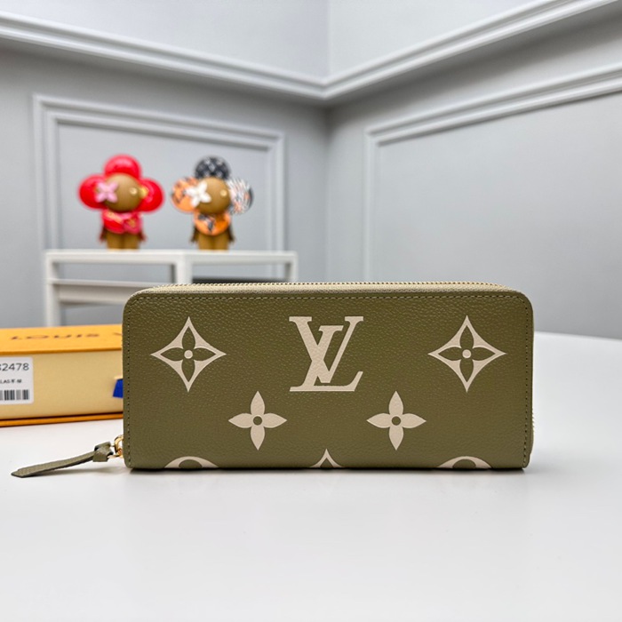 LOUIS VUITTON M82478 クレマンス長財布 モノグラムアンプラント グリーン サイズ:20x9cm