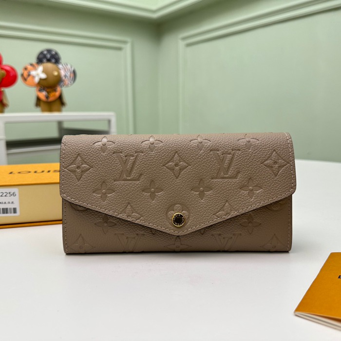 LOUIS VUITTON M82256 サラ長財布 モノグラムアンプラント ベージュ サイズ:19x10.5cm