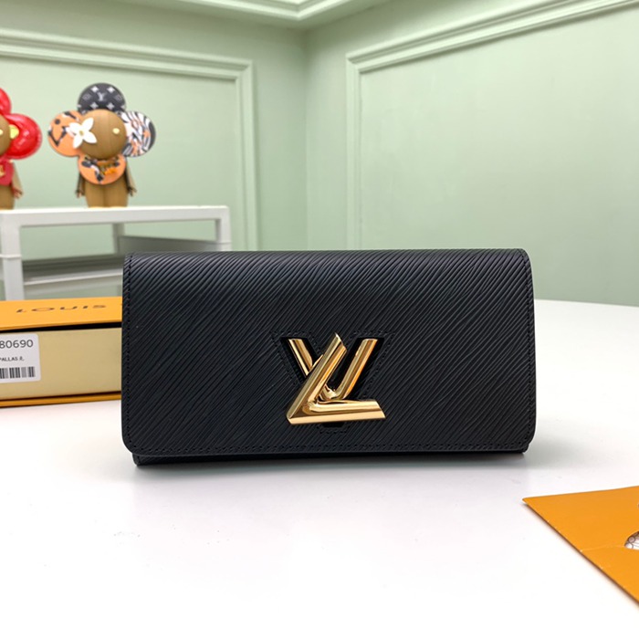 LOUIS VUITTON M80690 ツイスト長財布 エピ ブラック サイズ:19x10.5x2.5cm