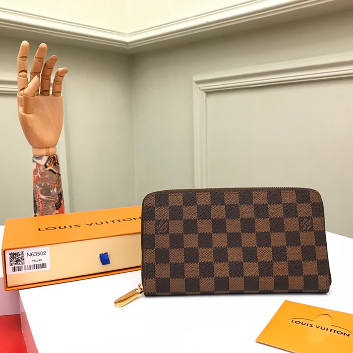 LOUIS VUITTON N63502 ジッピーオーガナイザー ダミエエベン サイズ:21x12cm