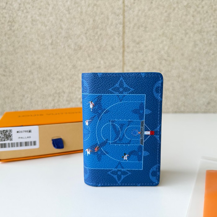 LOUIS VUITTON M26798 ポケットオーガナイザー モノグラム バスケ選手 ブルー サイズ:5x11.1cm