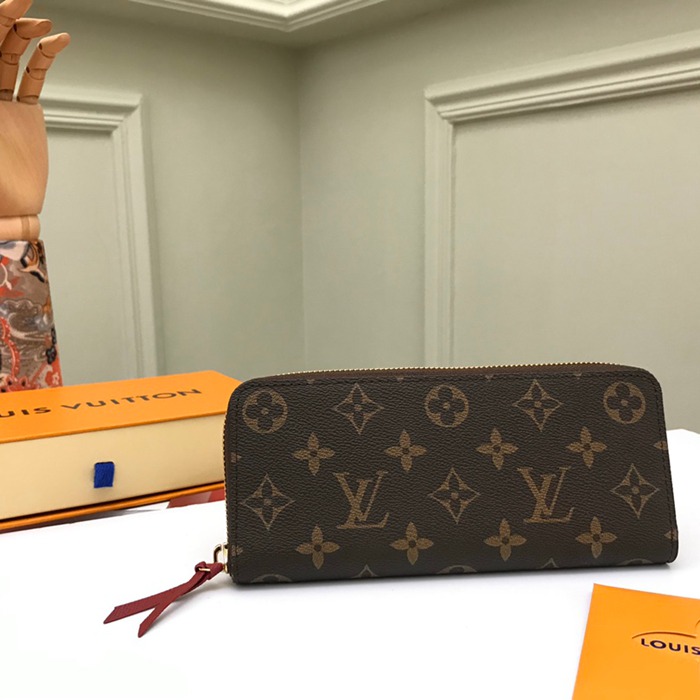 LOUIS VUITTON M60742 クレマンス長財布 モノグラム パープル サイズ:19cm