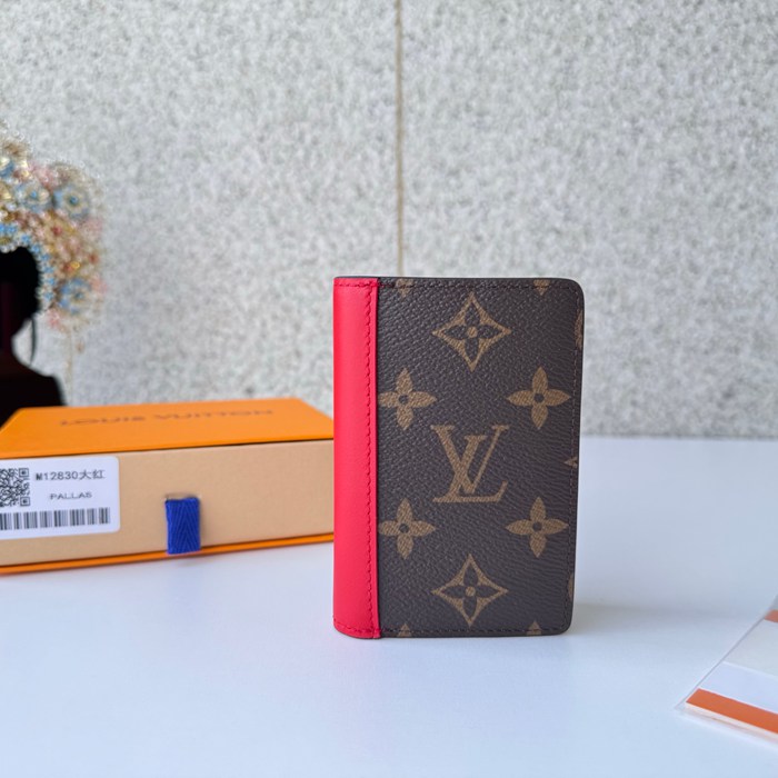 LOUIS VUITTON 12830 ポケットオーガナイザー モノグラムマッカーサー レッド サイズ:7.5x11.1cm