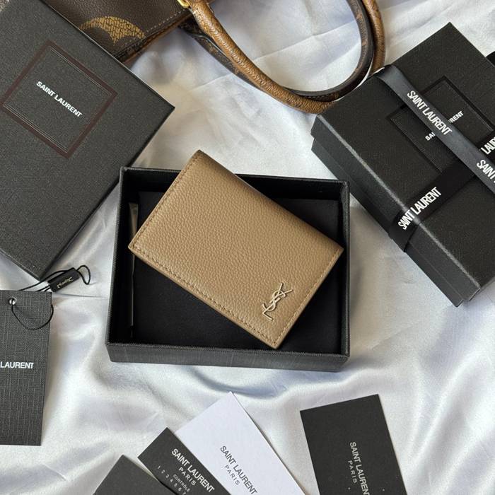 SAINT LAURENT 693492 フラップ名刺ケース 荔枝紋メタル サイズ:11x7.5cm