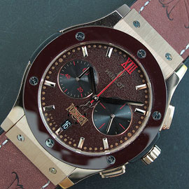 HUBLOT クラシックフュージョン ForbideX キング クォーツ搭載 クロノグラフ 革ベルト