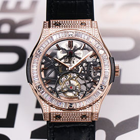 HUBLOT 505.OX.0180.LR.0904 クラシックフュージョン スケルトントゥールビヨン ダイヤモンド JB工場
