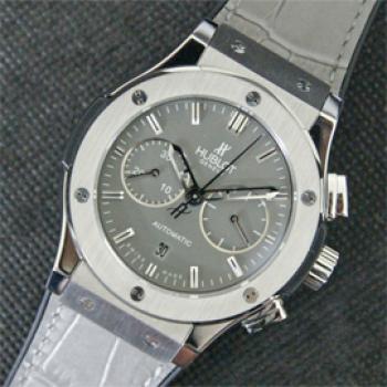 HUBLOT クラシックフュージョン 自動巻き シルバー革ベルト 対応迅速