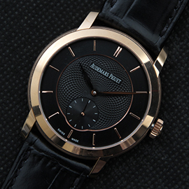 AUDEMARS PIGUET ジュール 手巻き 黒文字盤 14Kピンクゴールド 2年保証