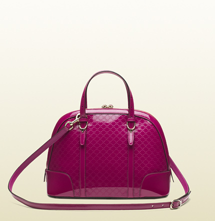 Gucci Nice Microguccissima Leather Handle Bag 309617 Fuchsia