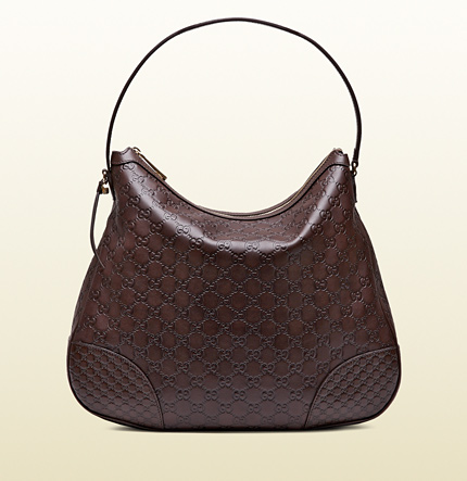 Authentic Gucci Bree Guccissima Leather Hobo Bag 336754 Brown