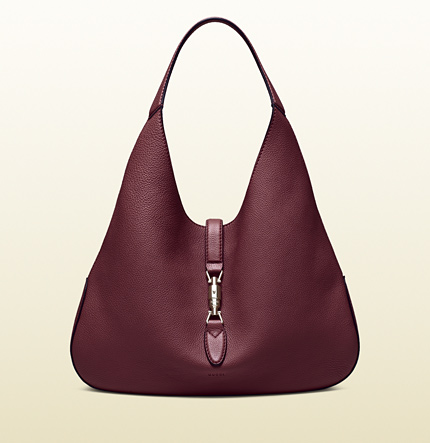 Authentic Gucci Jackie Soft Leather Hobo Bag 362968 Bordeaux