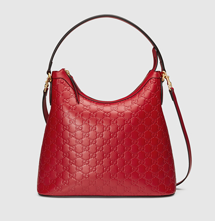 Authentic Gucci Signature Hobo Bag 362968 Red
