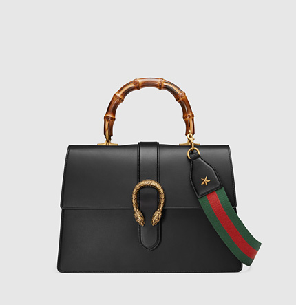 Gucci Dionysus Top Bamboo Handle Bag 421999 Black