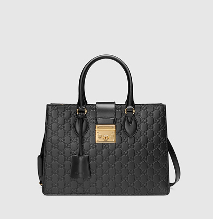 Authentic Gucci Padlock Handle Bag 428207 Black