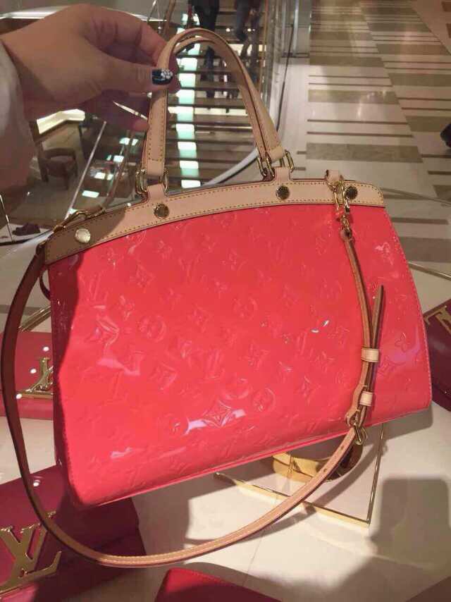 Real Louis Vuitton Brea Vernis Bag M90262 Rose