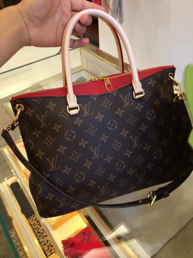 Louis Vuitton Monogram Canvas Pallas Bag M40906 Red