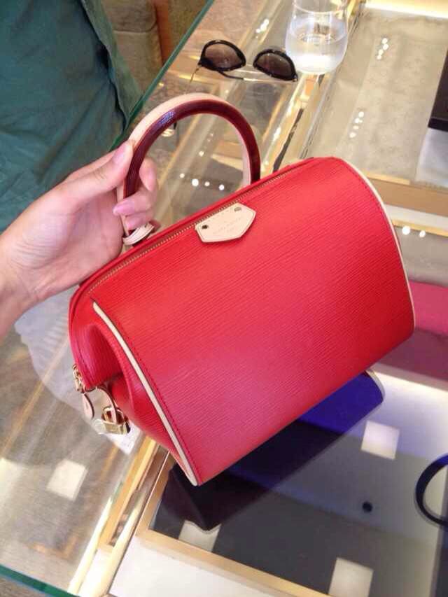 Authentic Louis Vuitton Epi Doc Pm Bag M93246 Red