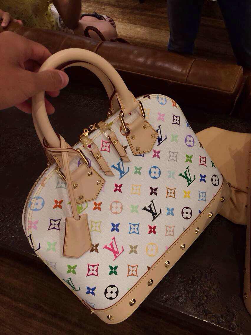 Authentic Louis Vuitton Monogram Multicolore Alma PM Bag M40443