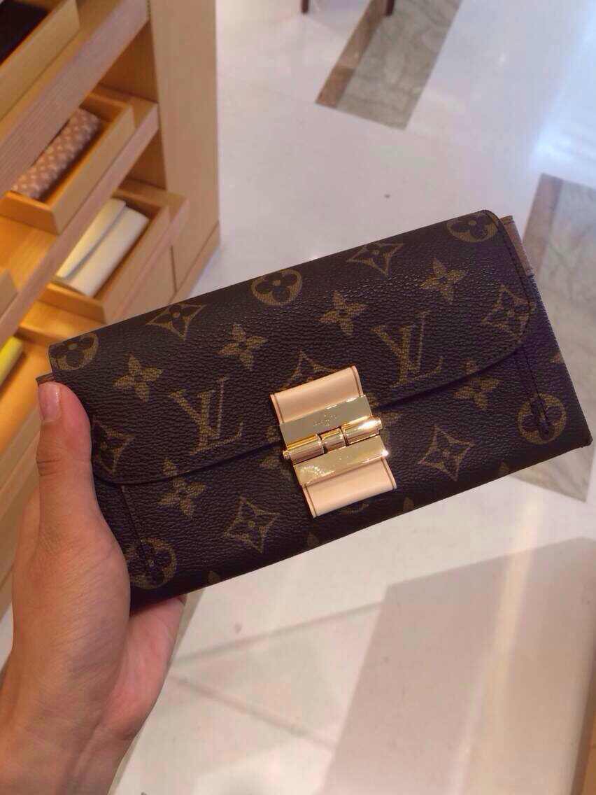Authentic Louis Vuitton Monogram Elysée Wallet M60412 Havane