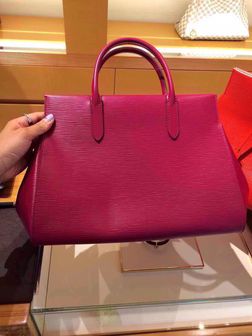 Authentic Louis Vuitton Epi Leather Marly MM Bag M94615 Fuchsia